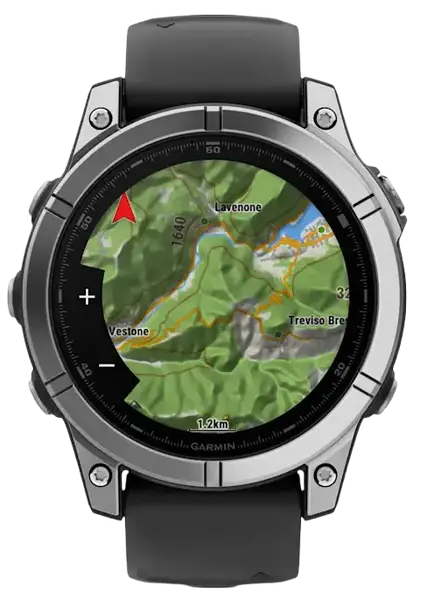 Спортивний годинник Garmin Fenix E 47mm AMOLED Stainless Steel with Black Silicone Band (010-03025-02/00)