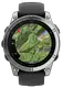 Спортивний годинник Garmin Fenix E 47mm AMOLED Stainless Steel with Black Silicone Band (010-03025-02/00)