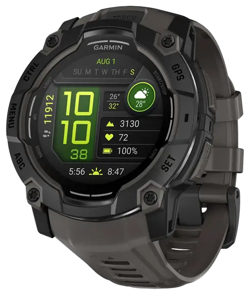 Смарт-годинник Garmin Instinct 3 50mm AMOLED Black with Charcoal Band (010-03020-00)