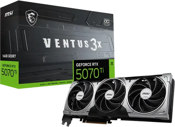 Відеокарта MSI GeForce RTX 5070 Ti 16G VENTUS 3X OC (912-V531-083)