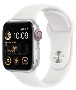 Смарт-годинник Apple Watch SE 2 40/Silver Aluminum/White Sport LTE (MNPP3)
