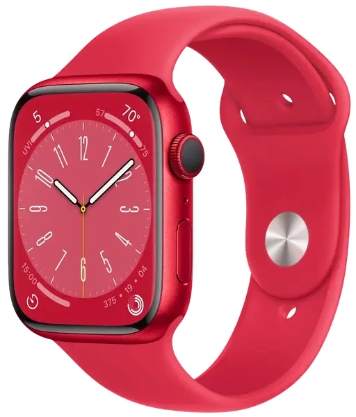 Смарт-годинник Apple Watch 8 45/(PRODUCT)RED Aluminum/RED Sport GPS (MNP43)