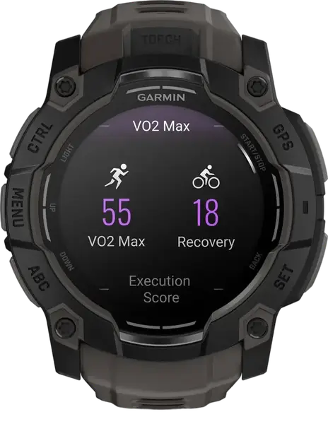 Смарт-годинник Garmin Instinct 3 50mm AMOLED Black with Charcoal Band (010-03020-00)