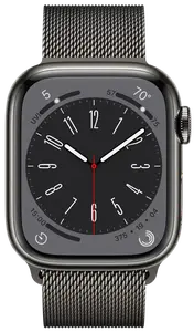 Смарт-годинник Apple Watch 8 41/Graphite Steel/Graphite Milanese Loop LTE (MNJM3)