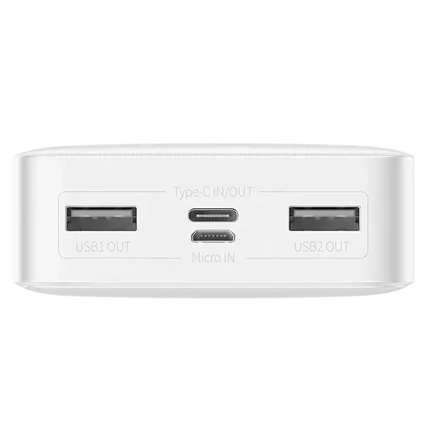 Зовнішній акумулятор (Power Bank) Baseus Bipow Digital Display Powerbank 15W 20000mAh White (PPDML-J02)