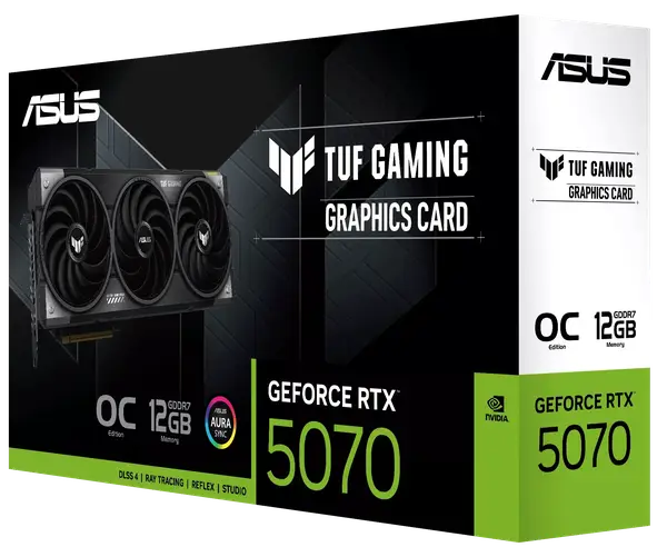 Відеокарта ASUS GeForce RTX 5070 TUF Gaming OC 12GB GDDR7 DLSS4 (TUF-RTX5070-O12G-GAMING)