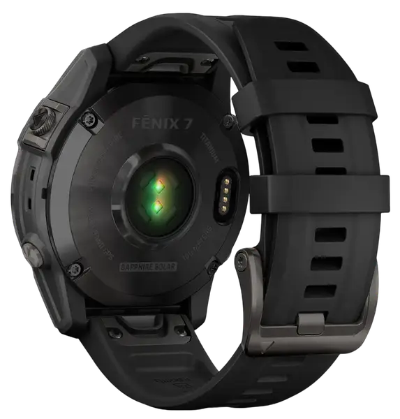 Смарт-годинник Garmin Fenix 7 Sapphire Solar Carbon Gray DLC Titanium with Black Band (010-02540-20/21)
