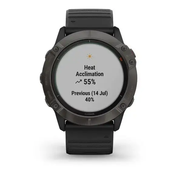 Смарт-годинник Garmin Fenix 6X Pro Solar Titanium Carbon Grey DLC with Black Band (010-02157-21)