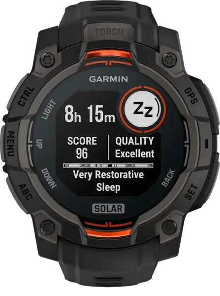 Смарт-годинник Garmin Instinct 3 45mm Solar Black with Black Band (010-02934-00)