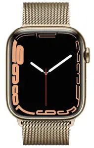 Смарт-годинник Apple Watch Series 7 GPS + Cellular 45mm Gold Stainless Steel Case with Gold Milanese Loop (MKJG3)