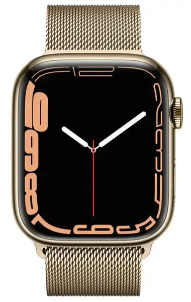 Смарт-годинник Apple Watch Series 7 GPS + Cellular 45mm Gold Stainless Steel Case with Gold Milanese Loop (MKJG3)