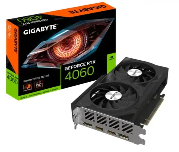 Відеокарта GIGABYTE GeForce RTX 4060 WINDFORCE OC 8G (GV-N4060WF2OC-8GD)