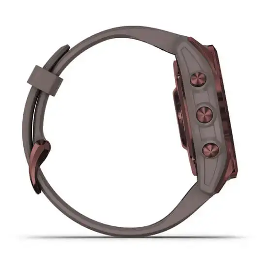 Смарт-годинник Garmin Fenix 7S Sapphire Solar Dark Bronze Titanium w. Shale G. Band (010-02539-28/29)