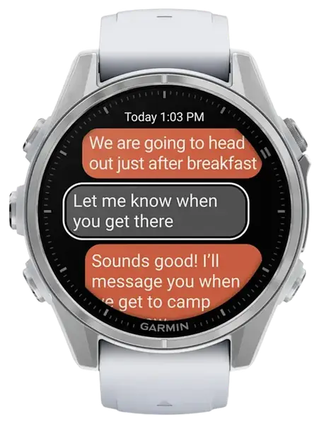 Спортивные часы Garmin Fenix 8 43mm AMOLED Silver with Whitestone Silicone Band (010-02903-00)