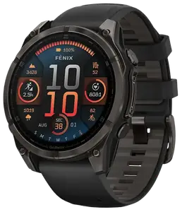 Спортивные часы Garmin Fenix 8 51mm AMOLED Sapphire Carbon Gray DLC Titanium w. Black/Pebble Gray S. Band (010-02905-20/21) Спортивные часы Garmin Fenix 8 51mm AMOLED Sapphire Carbon Gray DLC Titanium w. Black/Pebble Gray S. Band (010-02905-20/21)
