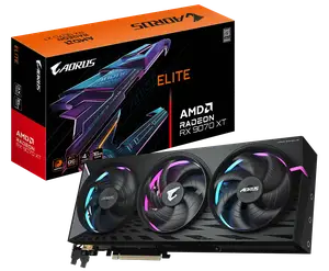 Відеокарта Gigabyte Radeon RX 9070 XT AORUS Elite 16GB GDDR6 (GV-R9070XTAORUS E-16GD) Відеокарта Gigabyte Radeon RX 9070 XT AORUS Elite 16GB GDDR6 (GV-R9070XTAORUS E-16GD)