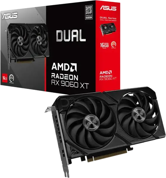 Відеокарта ASUS Radeon RX 9060 XT Dual 16GB GDDR6 (DUAL-RX9060XT-16G)