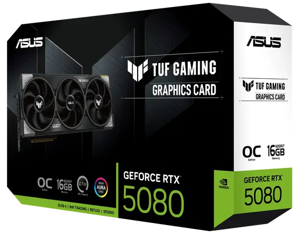 Відеокарта ASUS GeForce RTX 5080 TUF Gaming OC 16GB GDDR7 DLSS4 (TUF-RTX5080-O16G-GAMING)
