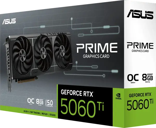 Відеокарта ASUS GeForce RTX 5060 Ti Prime OC 8GB GDDR7 DLSS4 (PRIME-RTX5060TI-O8G)
