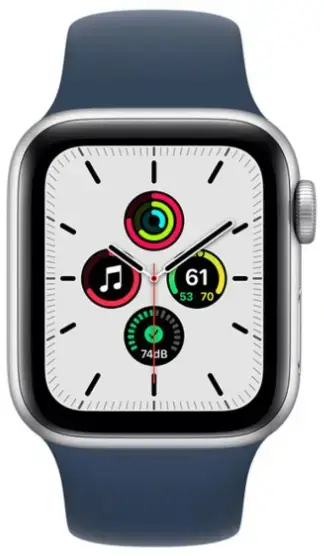 Смарт-годинник Apple Watch SE GPS 40mm Silver Aluminum Case w. Abyss Blue S. Band (MKNY3)