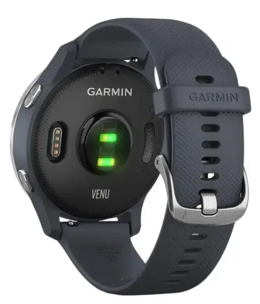 Смарт-годинник Garmin Venu Silver Stainless Steel Bezel w. Granite Blue and Silicone B. (010-02173-01/010-02173-03)