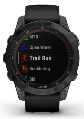 Смарт-годинник Garmin Fenix 7 Sapphire Solar Black DLC Titanium with Black Band (010-02540-34/35)