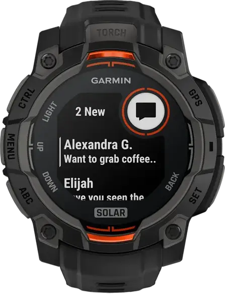 Смарт-годинник Garmin Instinct 3 45mm Solar Black with Black Band (010-02934-00)