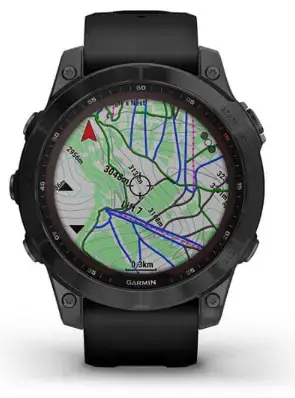 Смарт-годинник Garmin Fenix 7 Sapphire Solar Black DLC Titanium with Black Band (010-02540-34/35)