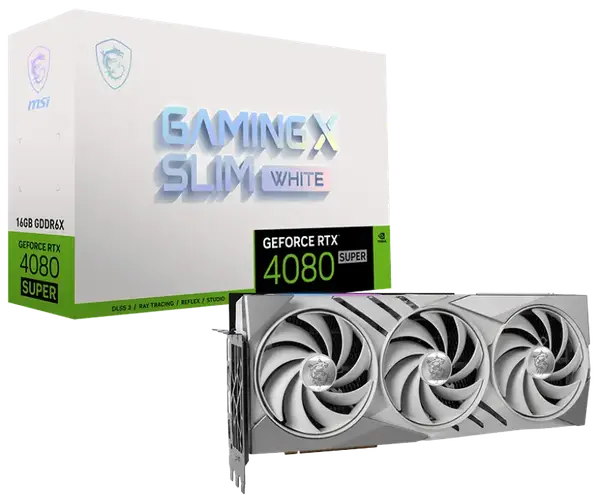 Видеокарта MSI GeForce RTX 4080 SUPER 16G GAMING X SLIM WHITE (912-V511-263)