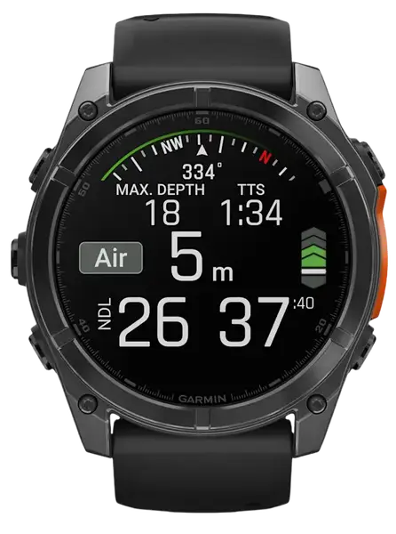 Спортивний годинник Garmin Fenix 8 51mm AMOLED Slate Gray with Black Silicone Band (010-02905-00)