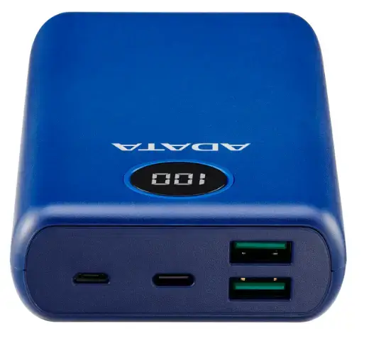 Зовнішній акумулятор (Power Bank) ADATA P20000QCD 20000mAh Blue