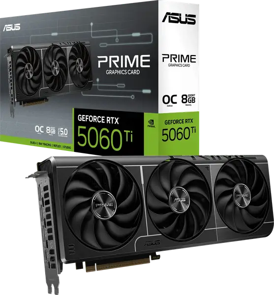 Відеокарта ASUS GeForce RTX 5060 Ti Prime OC 8GB GDDR7 DLSS4 (PRIME-RTX5060TI-O8G)