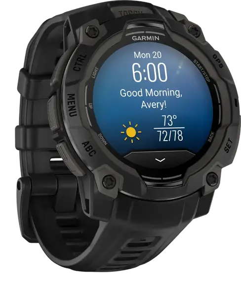 Смарт-годинник Garmin Instinct 3 50mm AMOLED Black with Charcoal Band (010-03020-00)