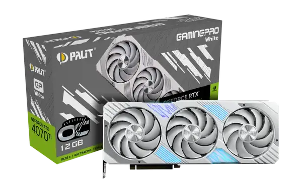 Відеокарта Palit GeForce RTX 4070 Ti GamingPro White OC (NED407TV19K9-1043W)