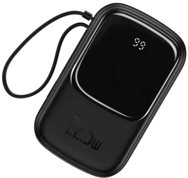 Зовнішній акумулятор (Power Bank) Baseus Power Bank 20000mAh з USB-C Cable Q Pow Display 22.5W Black (PPQD-I01)