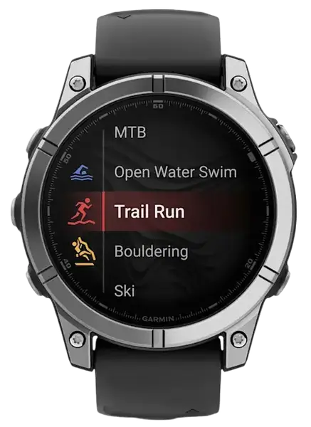 Спортивний годинник Garmin Fenix E 47mm AMOLED Stainless Steel with Black Silicone Band (010-03025-02/00)