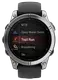 Спортивний годинник Garmin Fenix E 47mm AMOLED Stainless Steel with Black Silicone Band (010-03025-02/00)