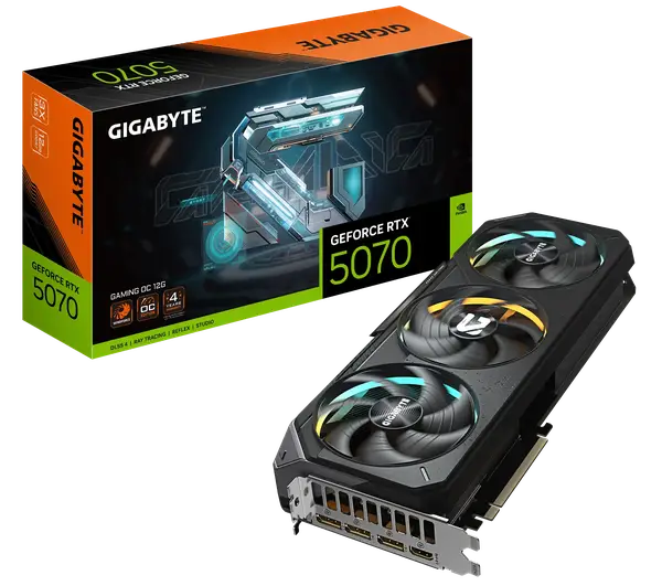 Відеокарта Gigabyte GeForce RTX 5070 Gaming OC 12GB GDDR7 DLSS4 (GV-N5070GAMING OC-12GD)