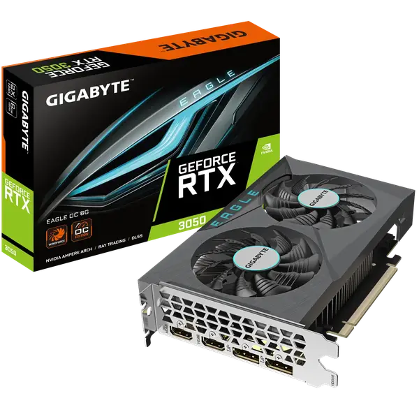 Відеокарта GIGABYTE GeForce RTX 3050 EAGLE OC 6G (GV-N3050EAGLE OC-6GD)