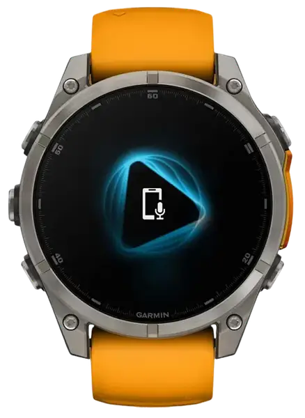 Спортивний годинник Garmin Fenix 8 51mm AMOLED Sapphire Titanium w. Spark Orange/Graphite Silicone Band (010-02905-10/11)