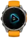 Спортивний годинник Garmin Fenix 8 51mm AMOLED Sapphire Titanium w. Spark Orange/Graphite Silicone Band (010-02905-10/11)