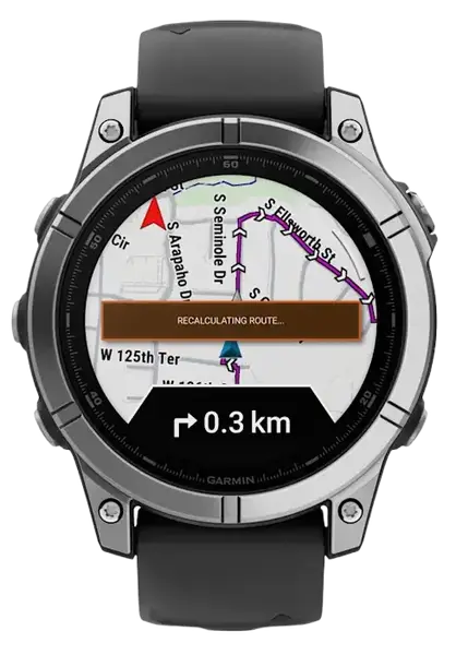 Спортивний годинник Garmin Fenix E 47mm AMOLED Stainless Steel with Black Silicone Band (010-03025-02/00)