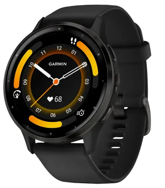 Смарт-годинник Garmin Venu 3 Slate S. Steel Bezel w. Black Case and S. Band (010-02784-01)