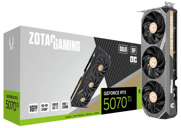 Відеокарта Zotac GeForce RTX 5070 Ti Solid OC SFF 16GB GDDR7 DLSS4 (ZT-B50710J3-10P)