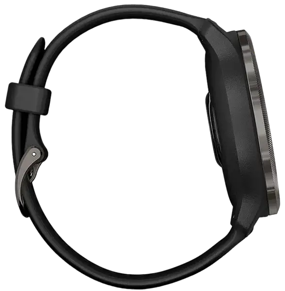 Смарт-годинник Garmin Venu 2 Slate Stainless Steel Bezel with Black Case and Silicone Band (010-02430-11/01)