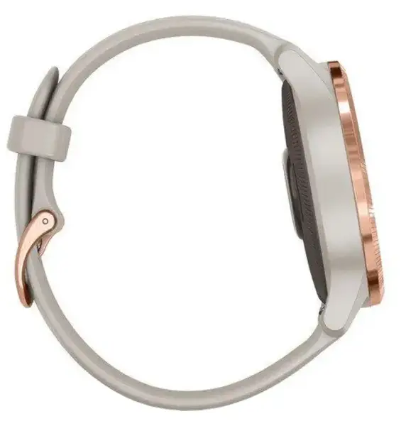 Смарт-годинник Garmin Venu Rose Gold Stainless Steel Bezel w. Light Sand and Silicone B. (010-02173-23/22/21)