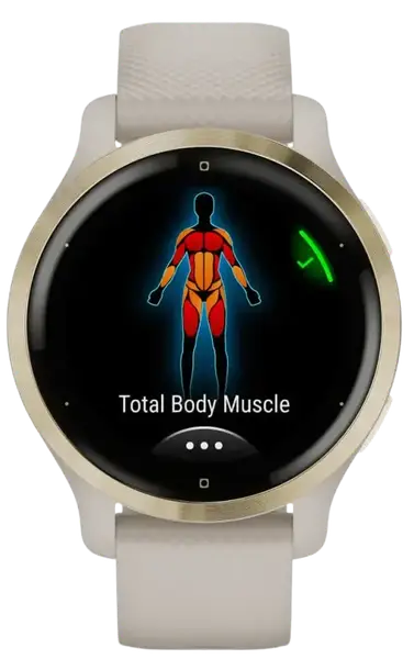 Смарт-годинник Garmin Venu 2S Light Gold Stainless Steel Bezel with Light Sand Case and Silicone Band (010-02429-01/11)