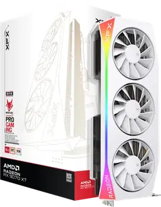 Відеокарта XFX Radeon RX 9070 XT Mercury OC RGB White 16GB GDDR6 (RX-97TRGBBW9)