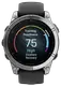Спортивний годинник Garmin Fenix E 47mm AMOLED Stainless Steel with Black Silicone Band (010-03025-02/00)