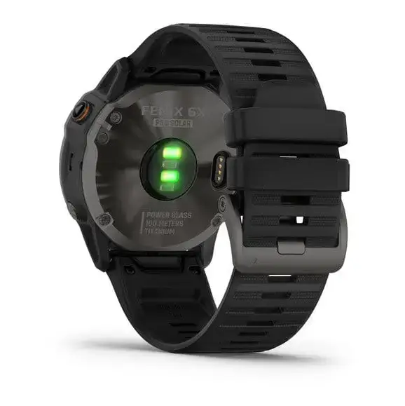 Смарт-годинник Garmin Fenix 6X Pro Solar Titanium Carbon Grey DLC with Black Band (010-02157-21)